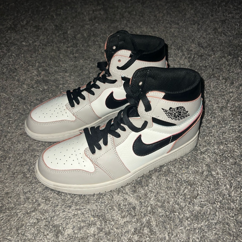 Nike Jordan 1 mids in Black, White, and Gray